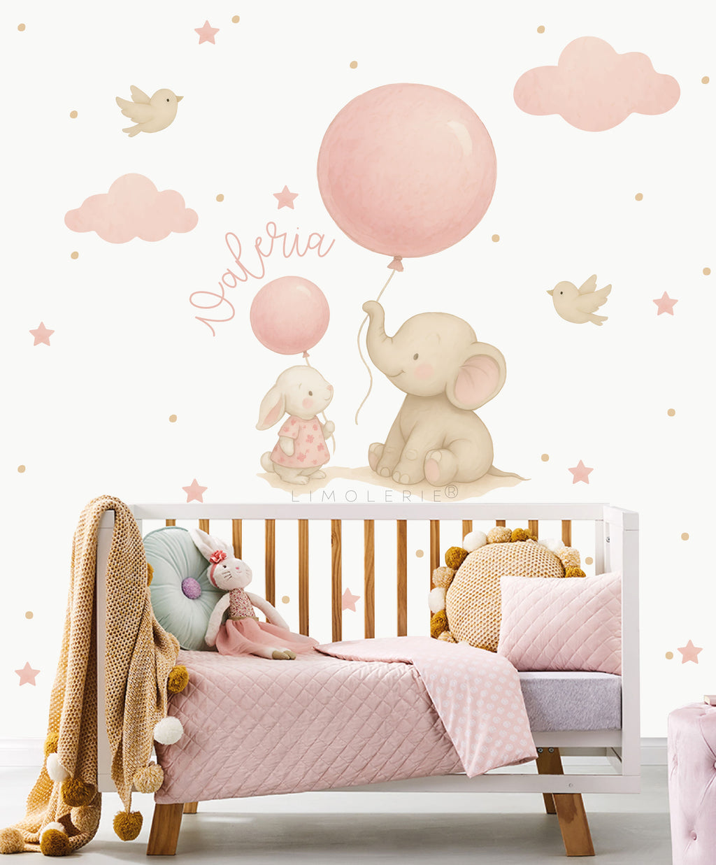 Vinilo Elefante y Conejo Globos