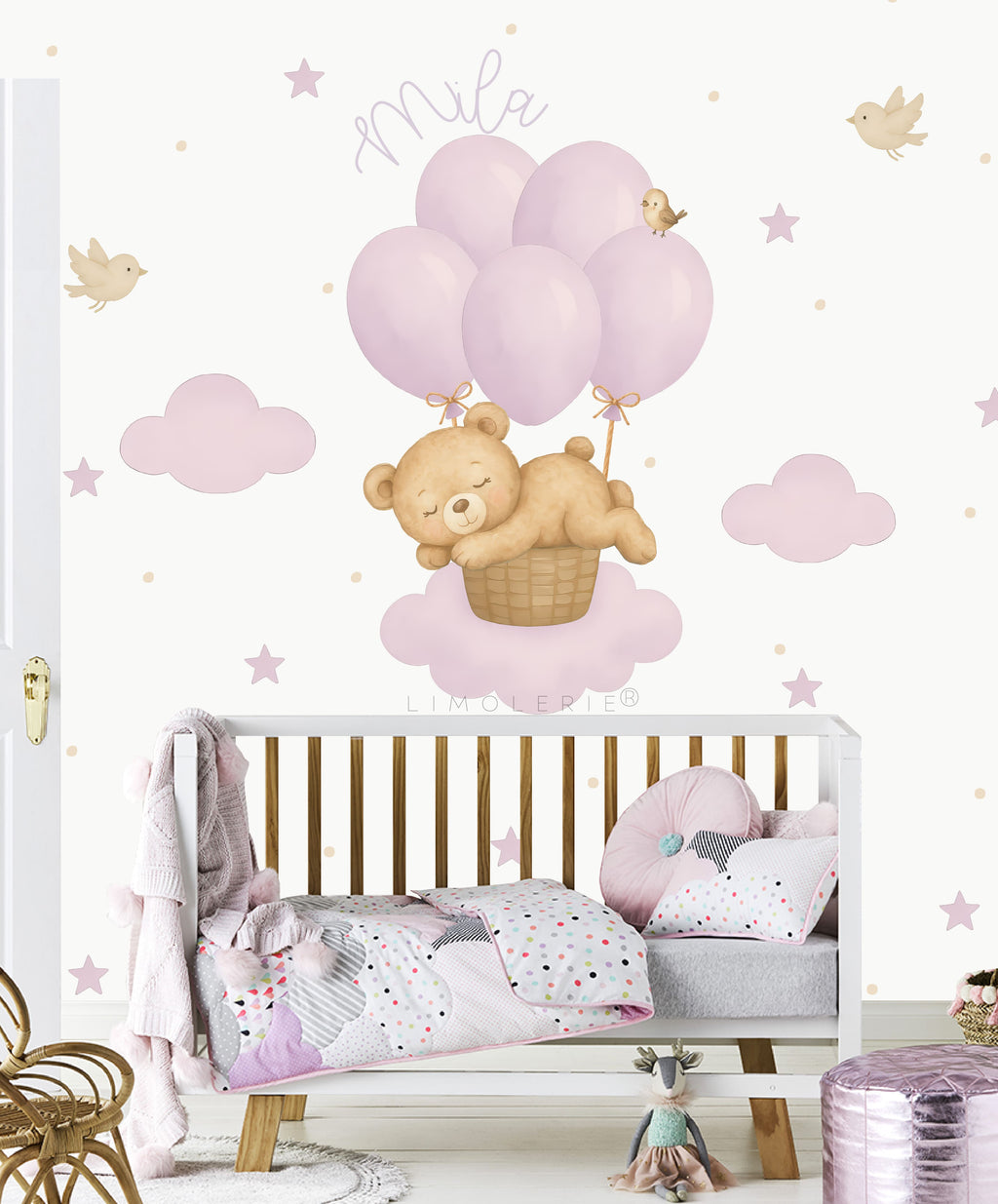 Vinilo Osito en Cesta