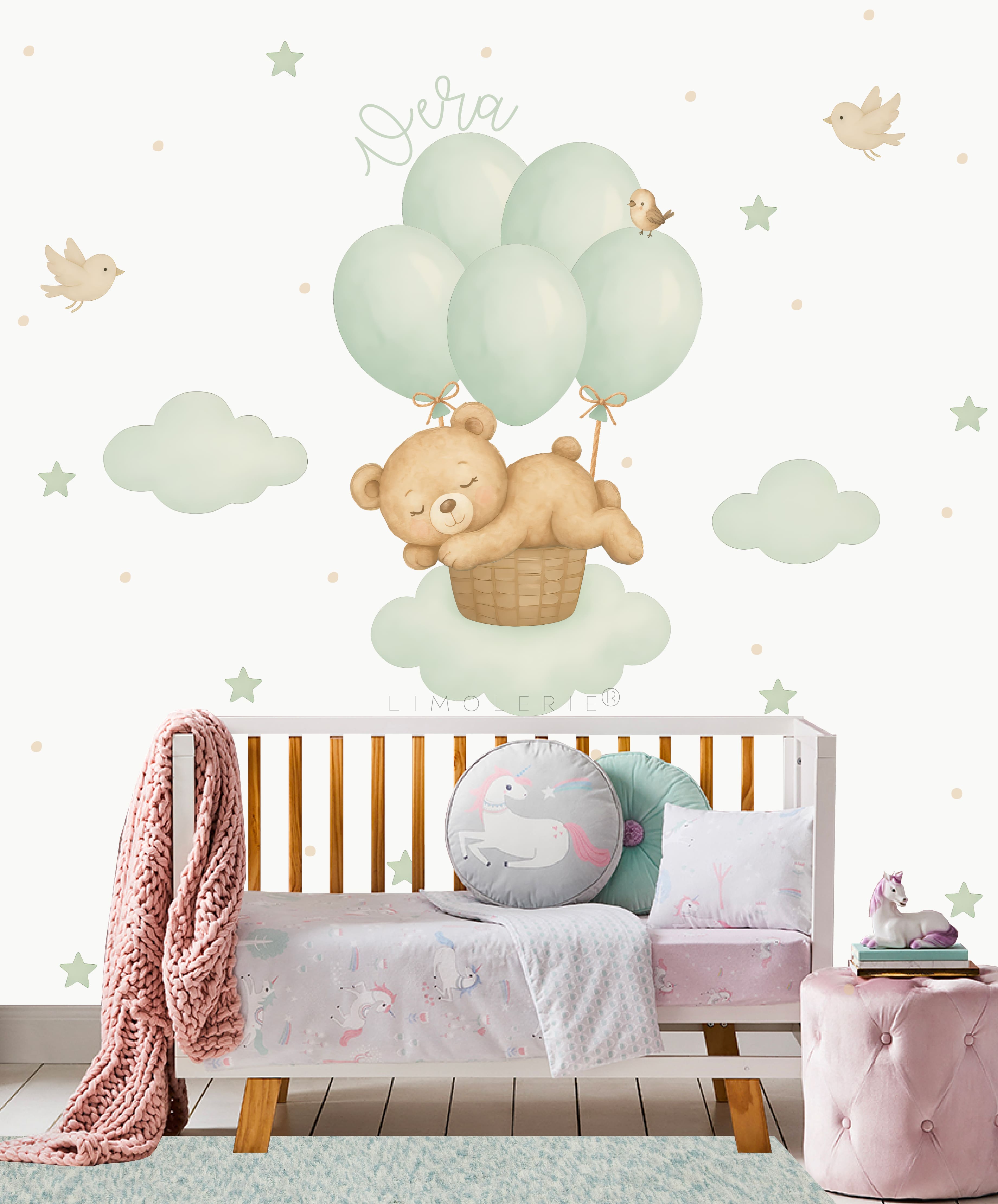 Vinilo Osito en Cesta